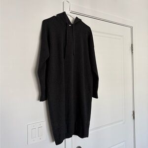 Women’s Madewell Black Hooded Sweater Dress